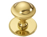 Croft Architectural Plain Round Centre Door Knob, 102mm Rose, Various Finishes Available* - 4175